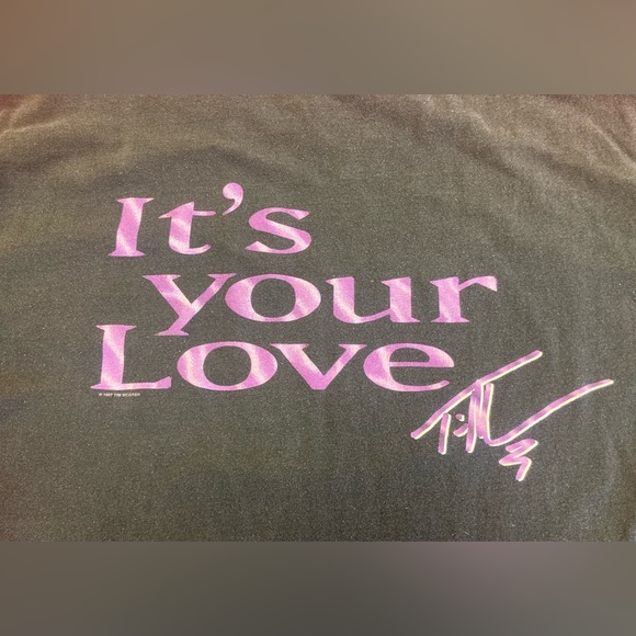 Vintage 1997 Tim McGraw It’s Your Love Single Stitch Black Graphic T-Shirt Large - Picture 4 of 7